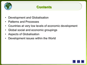 Development And Globalisation