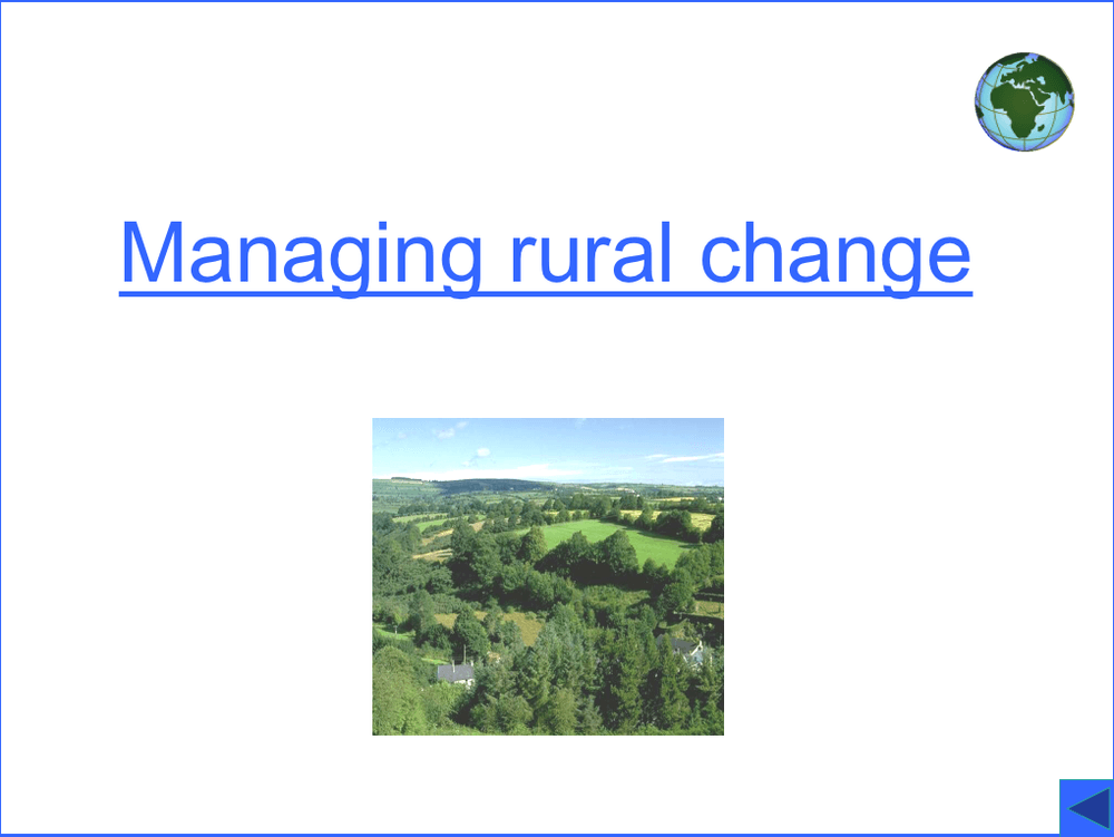 Managing Rural Change - A-Level PowerPoint - Curriculum Press