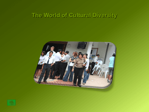 The World Of Cultural Diversity