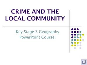 Crime And The Local Community