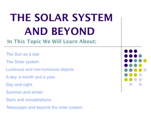 7L The Solar System And Beyond