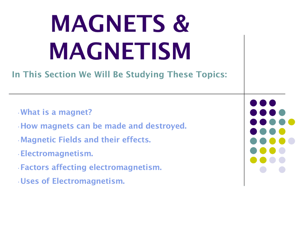 Magnets KS3 PowerPoint Year 8 Curriculum Press
