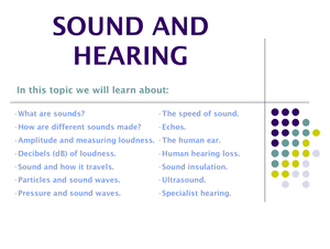 8L Sound And Hearing