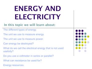 9I Energy And Electricity