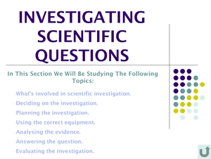 9M Investigating Scientific Questions