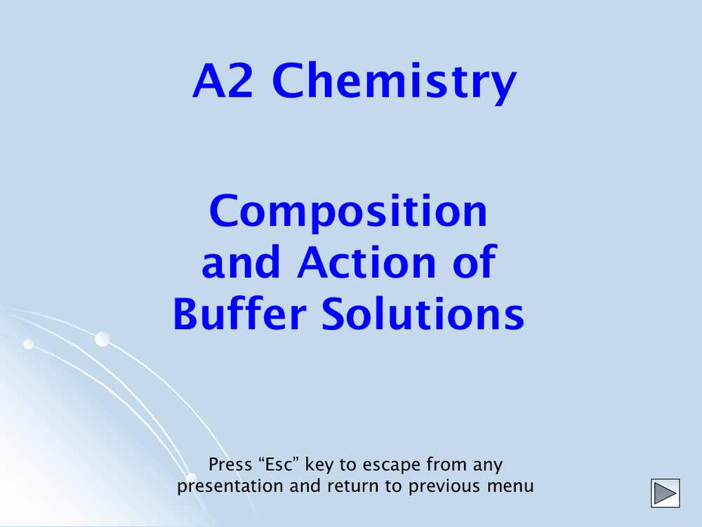 Composition and Action of Buffer Solutions – A2 PowerPoint - Curriculum ...