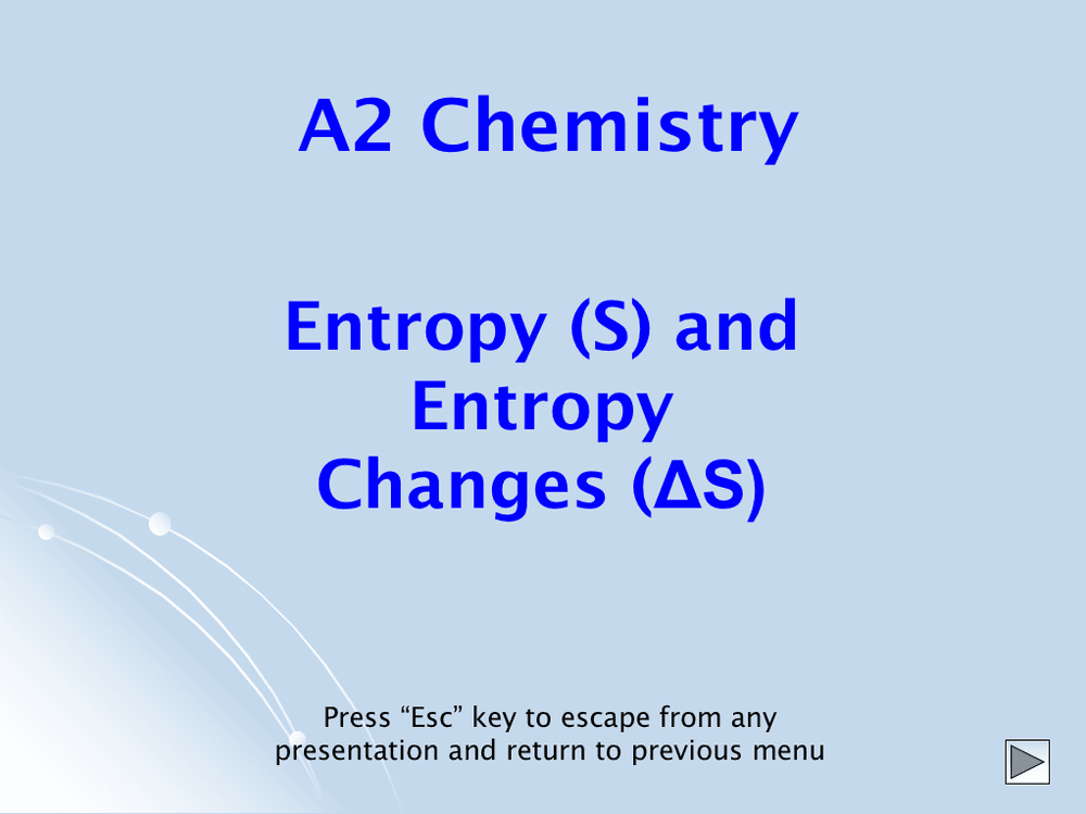 Entropy S And Entropy Changes A2 Powerpoint Curriculum Press Entropy S And Entropy Changes A2 Powerpoint Curriculum Press