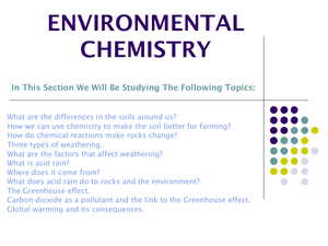 9G Environmental Chemistry