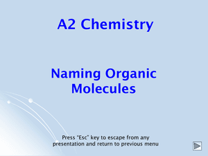 A2 Organic Naming
