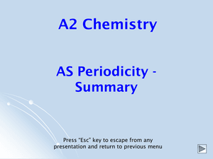 A2 Periodicity   As Summary