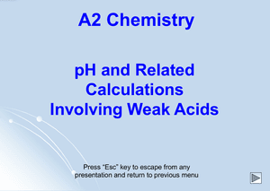 A2 Ph Calcs For Weak Acids
