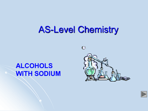 As Alcohols With Sodium