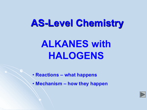 As Alkanes With Halogens
