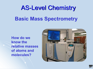 As Basic Mass Spectrometry