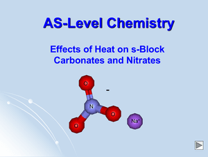 As Effects Of Heat On S Block Carbonates And Nitrates