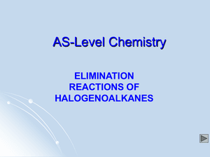 As Elimination Reactions Of Halogenoalkanes