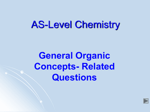 As General Organic Concepts Qs