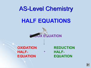 As Half Equations