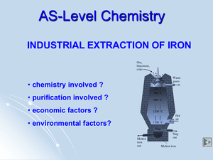 As Industrial Extraction Of Iron