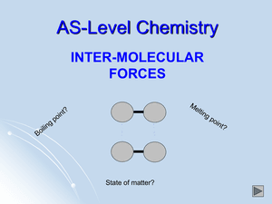 As Inter Molecular Forces