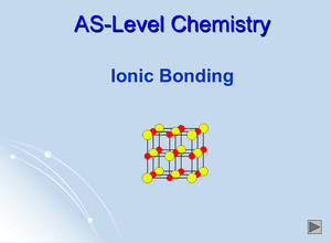 As Ionic Bonding