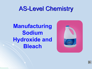As Manufacturing Sodium Hydroxide And Bleach