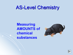 As Measuring Amounts Of Chemical Substances