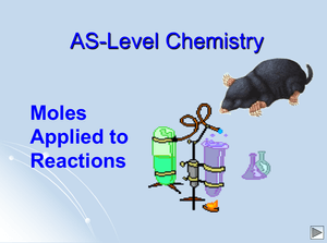 As Moles Applied To Reactions