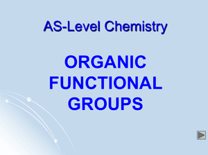 As Organic Functional Groups