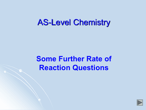As Rate Of Reaction Qs 2