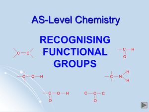 As Recognising Functional Groups