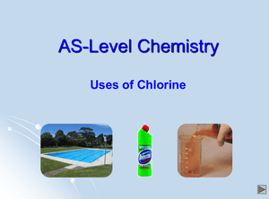 As Used Of Chlorine
