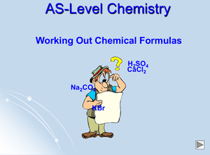 As Working Out Chemical Formulas