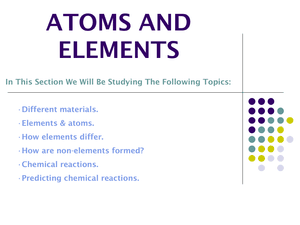 8E Atoms And Elements