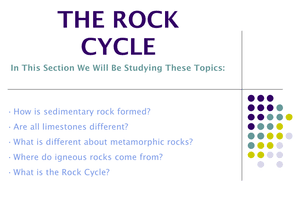 8H The Rock Cycle