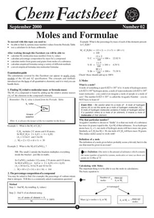 02 Moles Formulae