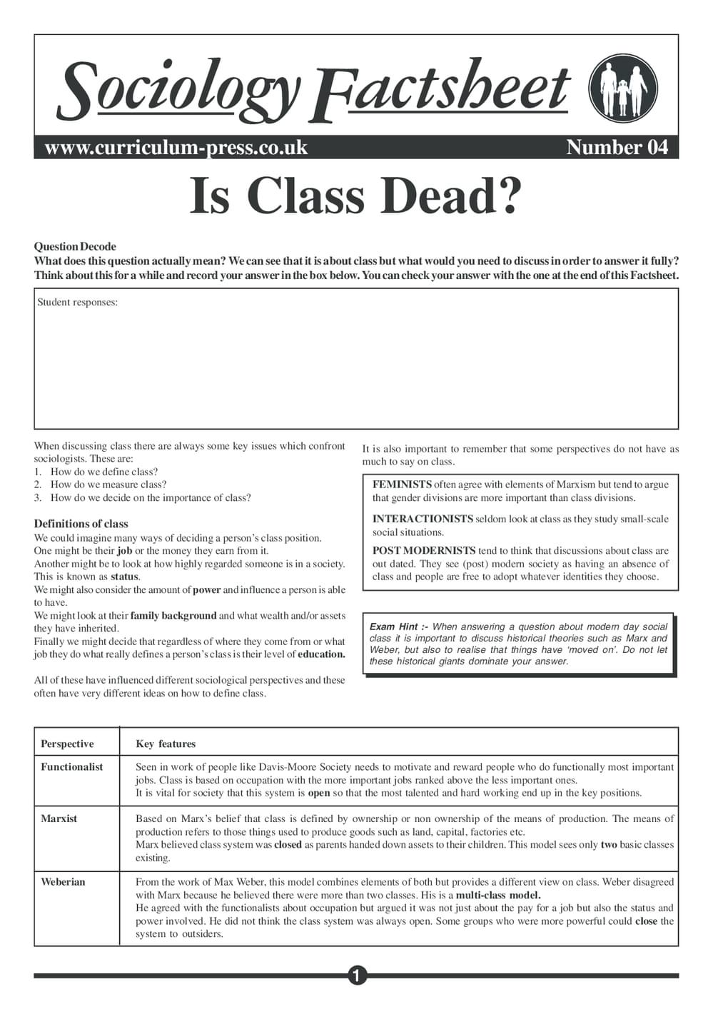 04 Is Class Dead