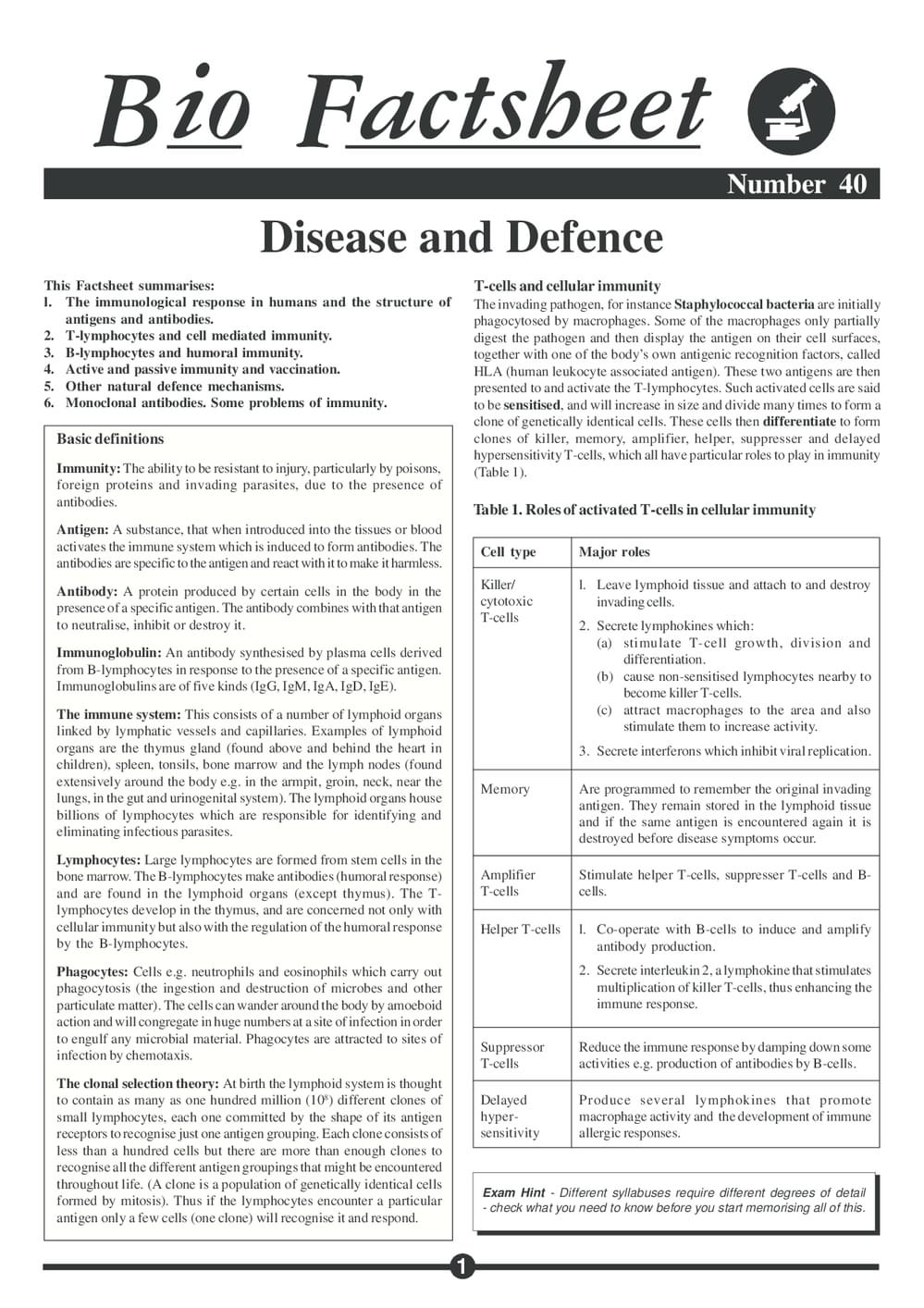 040 Disease And Defence