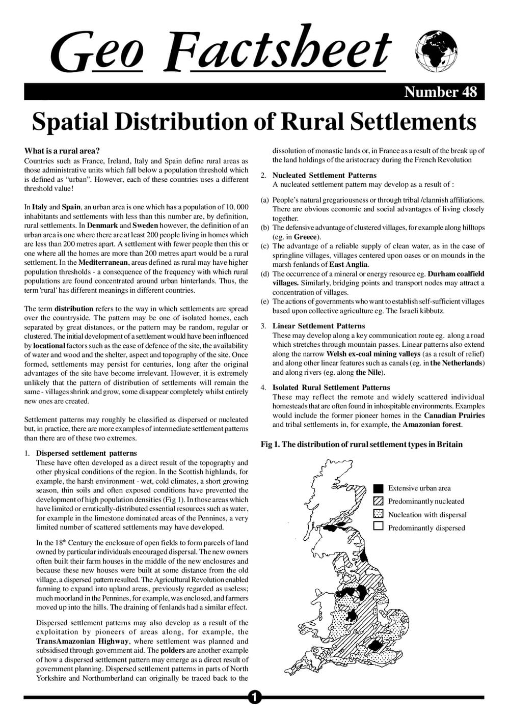 048 Spatail Distribution Rural Settlements
