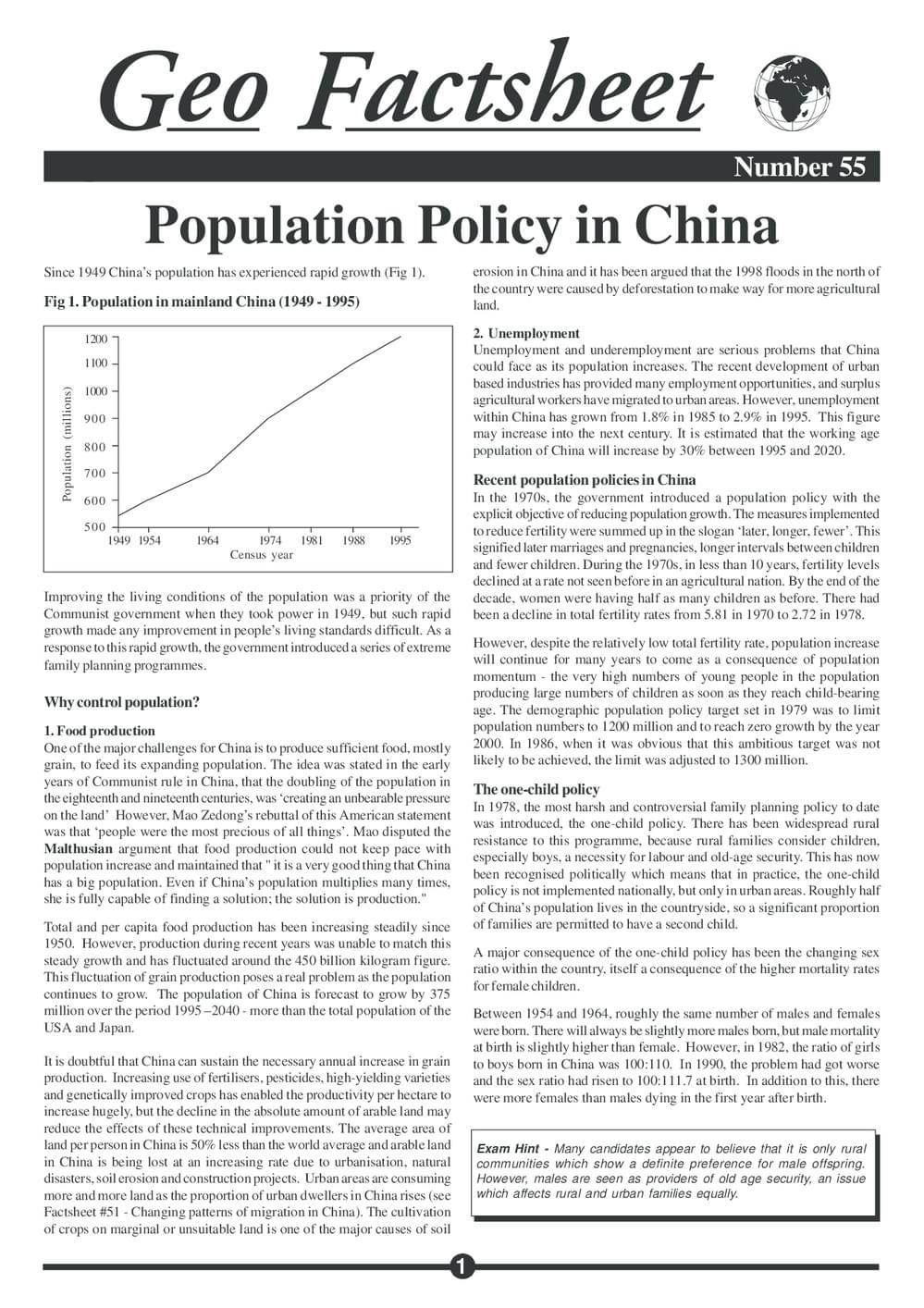 055 Population Policy   China