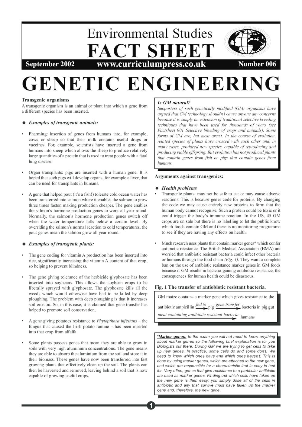 Genetic Engineering - Curriculum Press