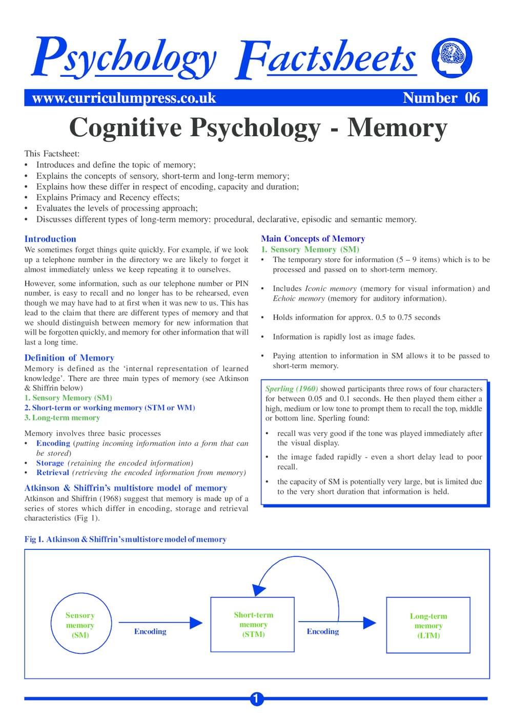06 Cognitive  Memory