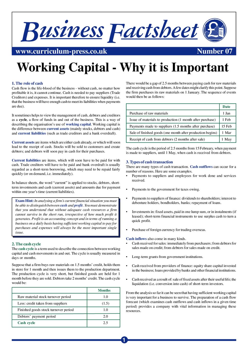 07 Working Capital