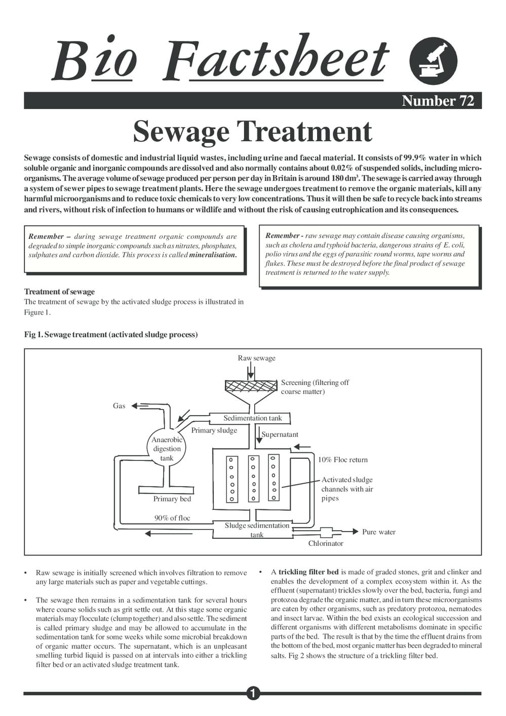 072 Sewage Treatment