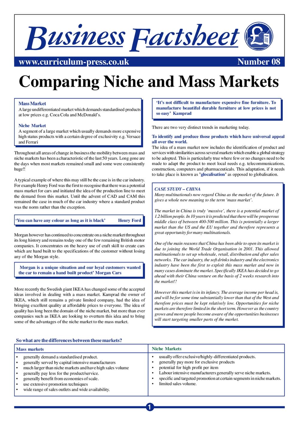 08 Niche And Mass Market