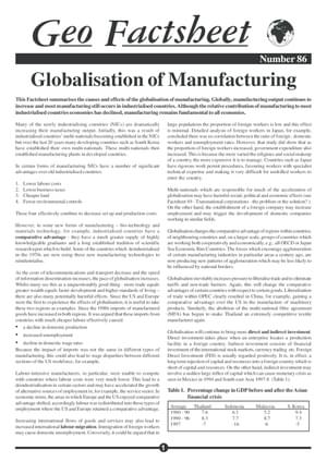 086 Globalisation Manufacturing