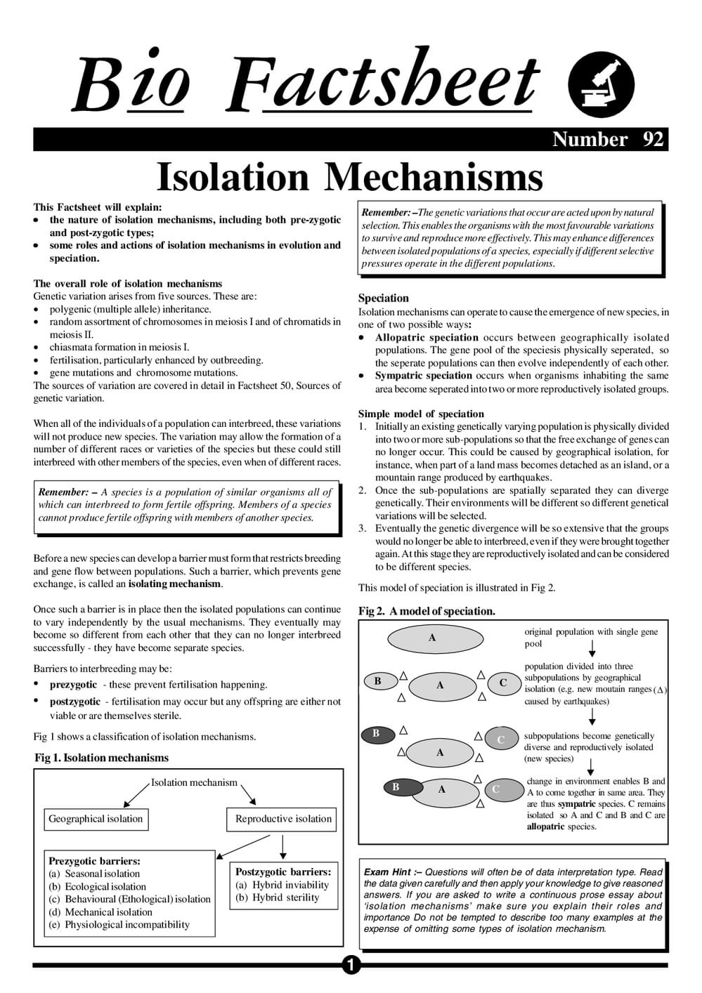 Isolation Mechanisms - Curriculum Press