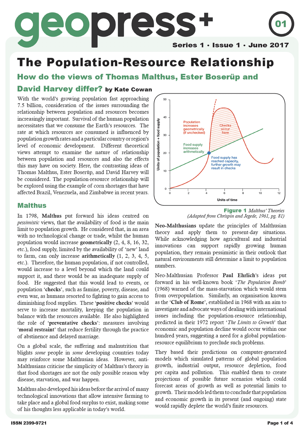 Population Rescource Curriculum Press - The Population-Resource Relationship