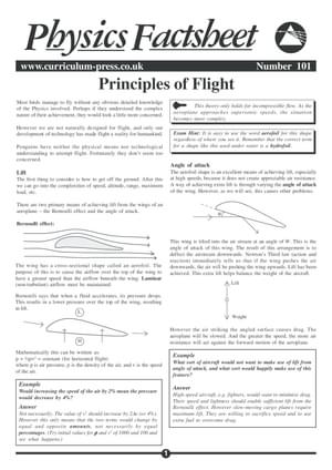 Flying Principles Principles of Flight - Curriculum Press