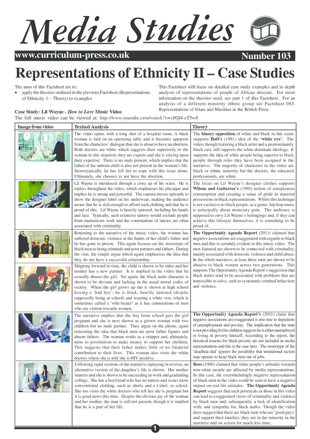 103 Representations Ethnicity Ii